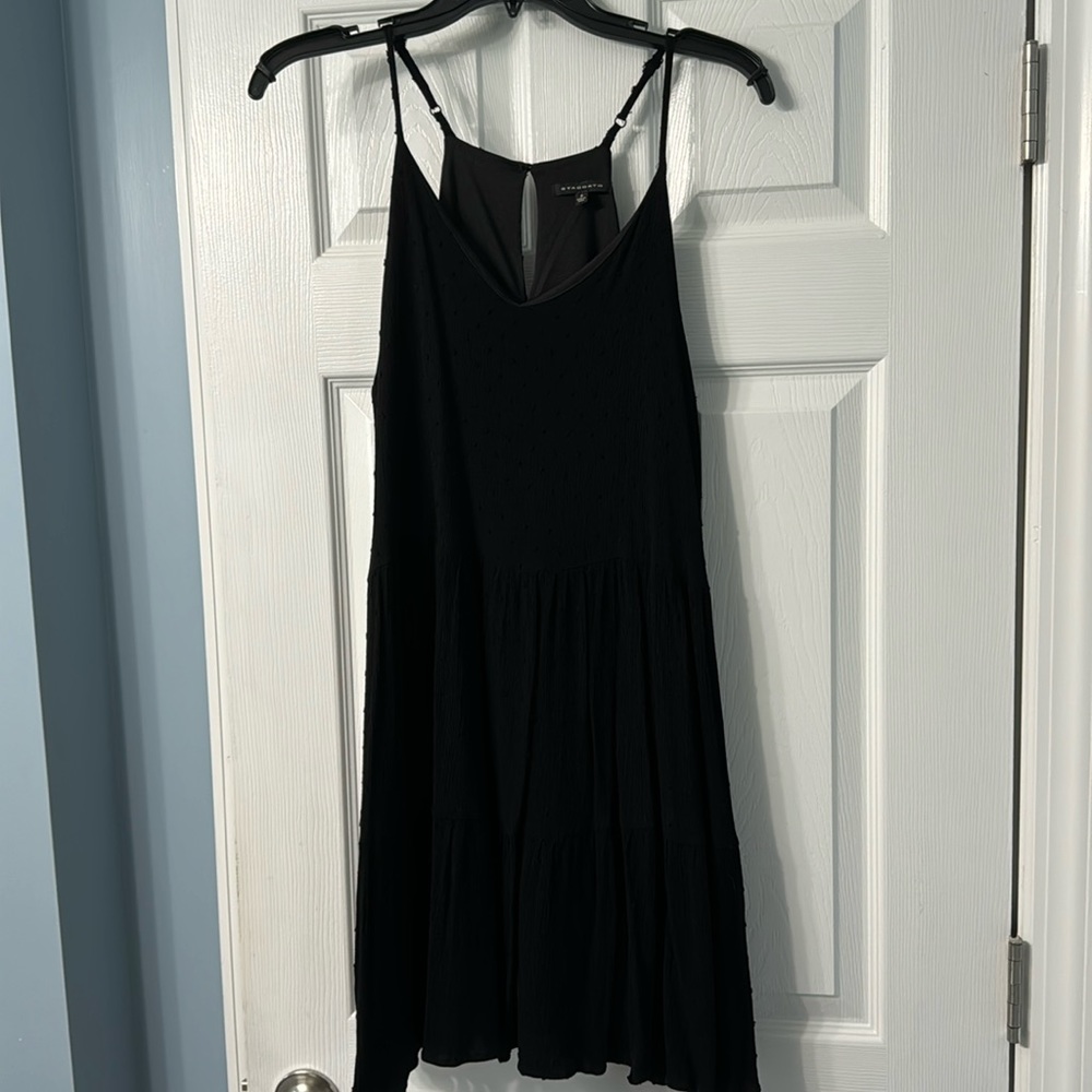 Simple comfy tiered black dressworn once!